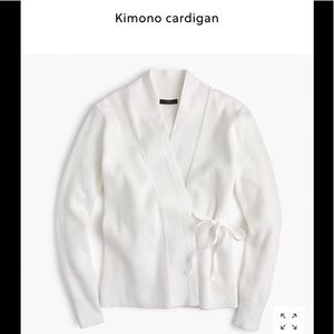 JCrew Kimono Cardigan XS NWT White